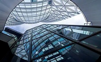 Commercial building frogeye view